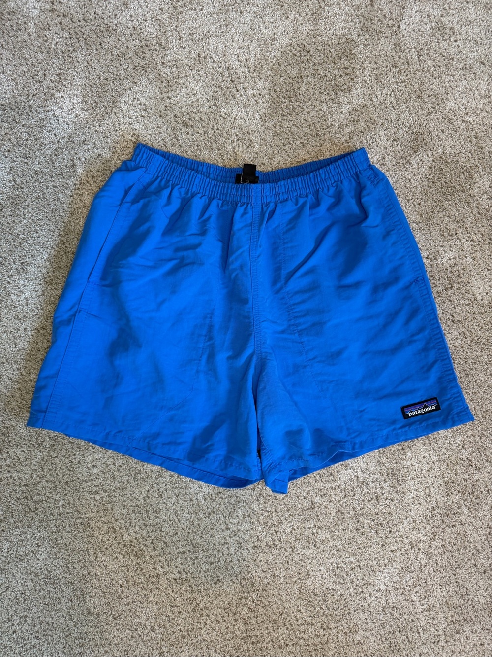 Patagonia Baggies Blue 5” Mesh Lined Shorts Outdoor Hiking Logo - Picture 1 of 8